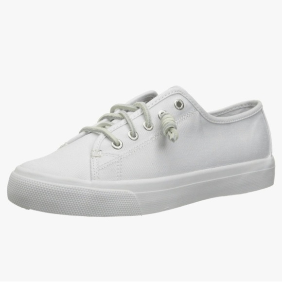 Sperry Women's Seacoast Core White Fisherman Classic Canvas Sneakers Size 10 - Picture 1 of 11
